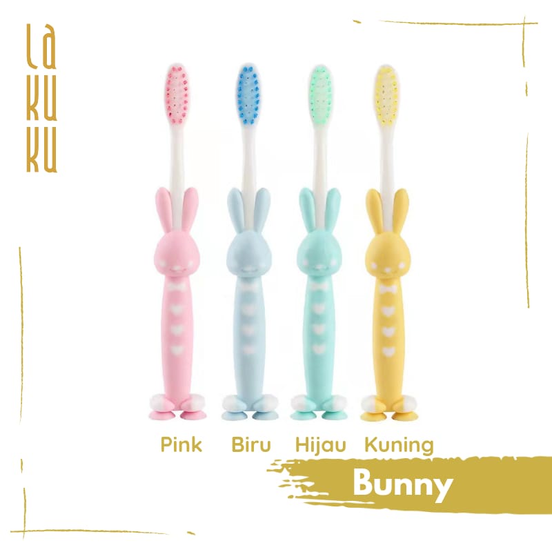 Lakuku - [GROSIR] Sikat gigi bayi anak balita Baby Tooth Brush Bear dan Bunny