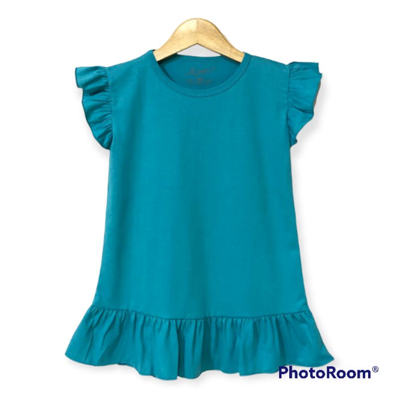 Daster Anak Ruffle Polos Size 1-2Tahun || Daster Harian Balita