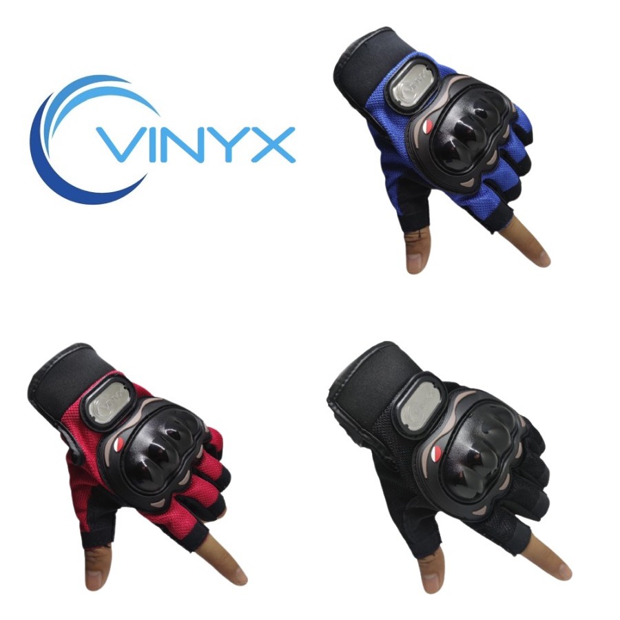 SARUNG TANGAN BATOK MOTOR VINYX GLOVE HALF FINGER