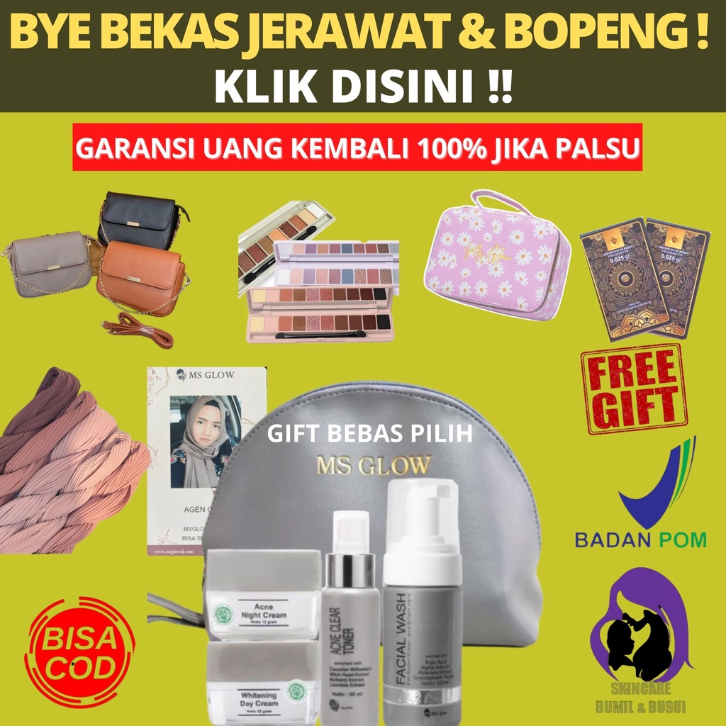 MS GLOW ALL PAKET WAJAH / MS GLOW PAKET WAJAH ORIGINAL / MSGLOW SKINCARE BPOM / CREAM PEMUTIH WAJAH