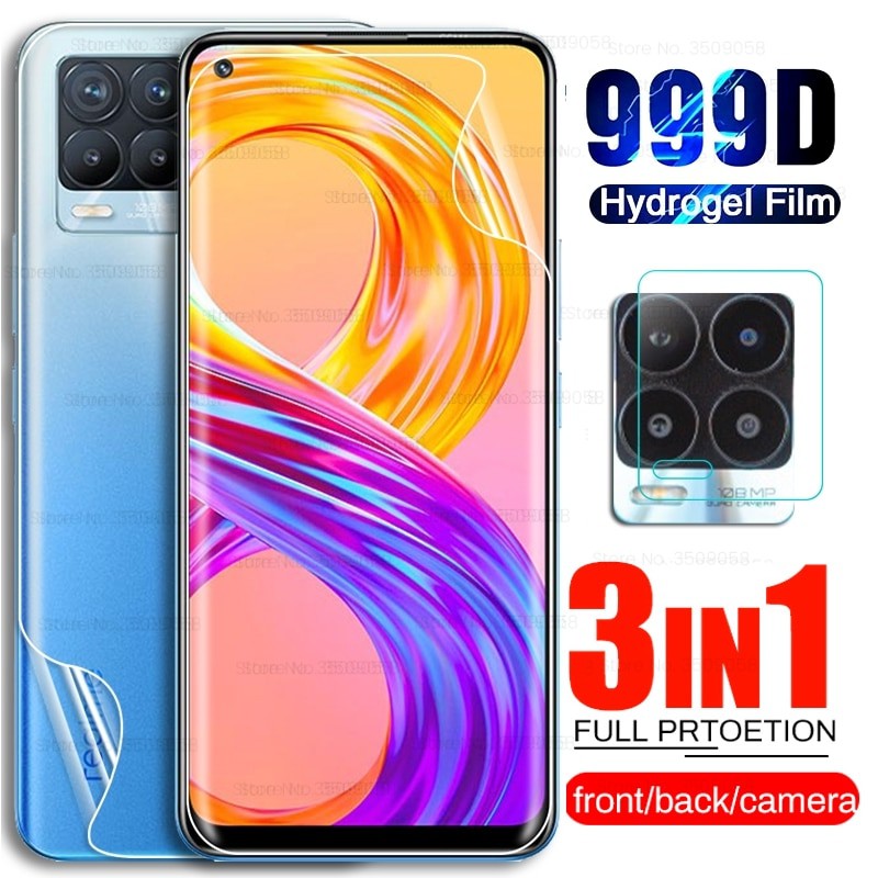 Pelindung Layar Realme 8 / Pro &amp; Realme 8i bahan hydrogel paket 3 in 1