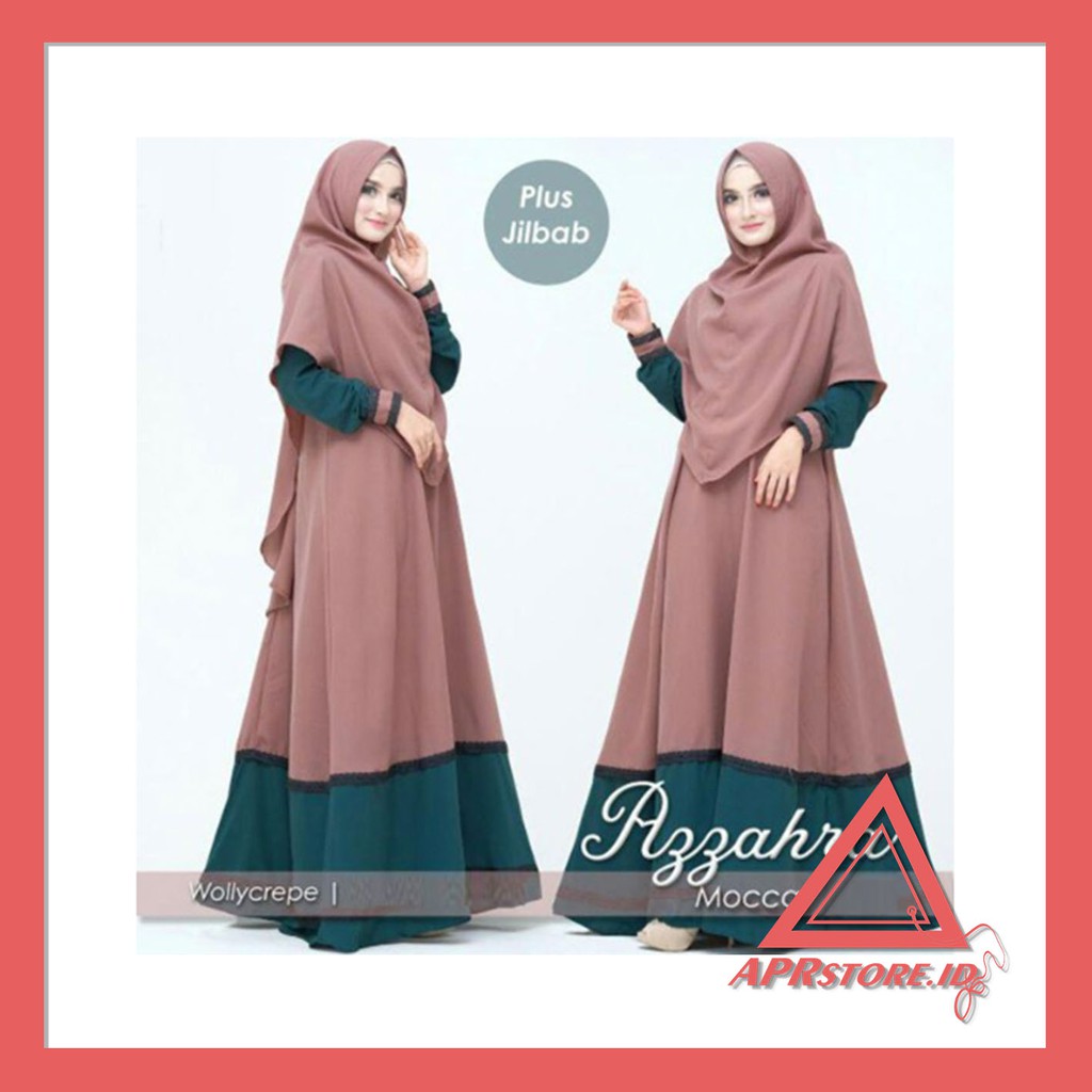 APRSTORE BAJU GAMIS AZZAHRA SYARI WANITA MUSLIM MUSLIMAH PROMO SET BUSANA PEREMPUAN SALE PESTA MEWAH