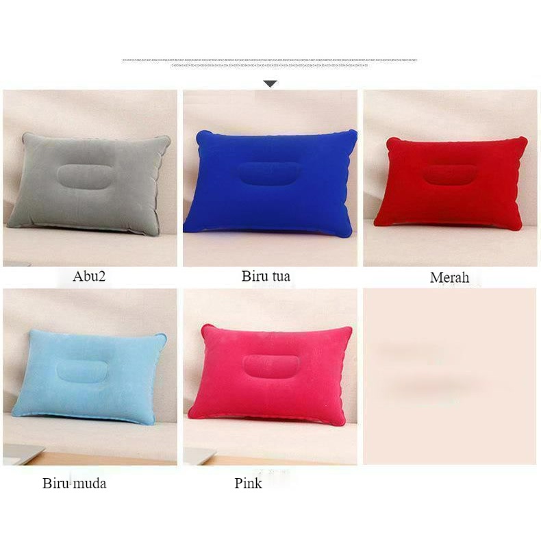 Persegi Panjang Tidur Inflatable Udara Bantal Outdoor Camping Cushion Perjalanan Beludru Bantal Tiup