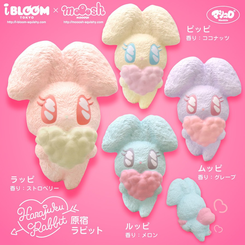 Soft And SlowRise Squishy HARAJUKU RABBIT BY IBLOOM