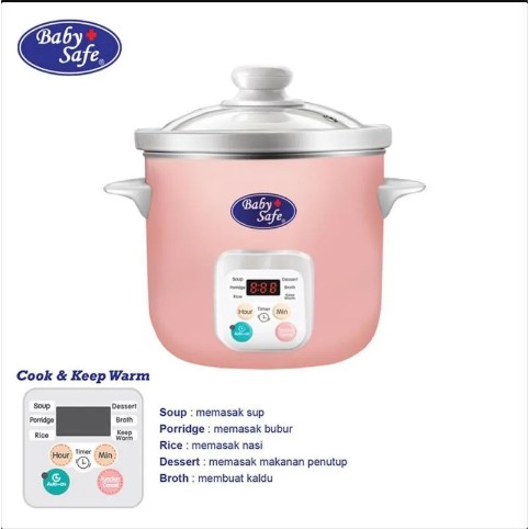 Baby Safe Slow Cooker Auto Menu Memasak Aneka Makanan Bayi LB06D