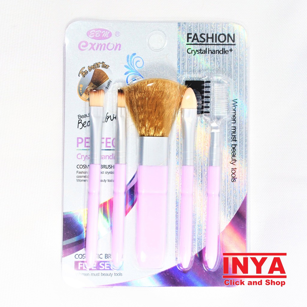 EXMON PERFECT COSMETIC BRUSH FIVE SETS - KUAS MAKE UP