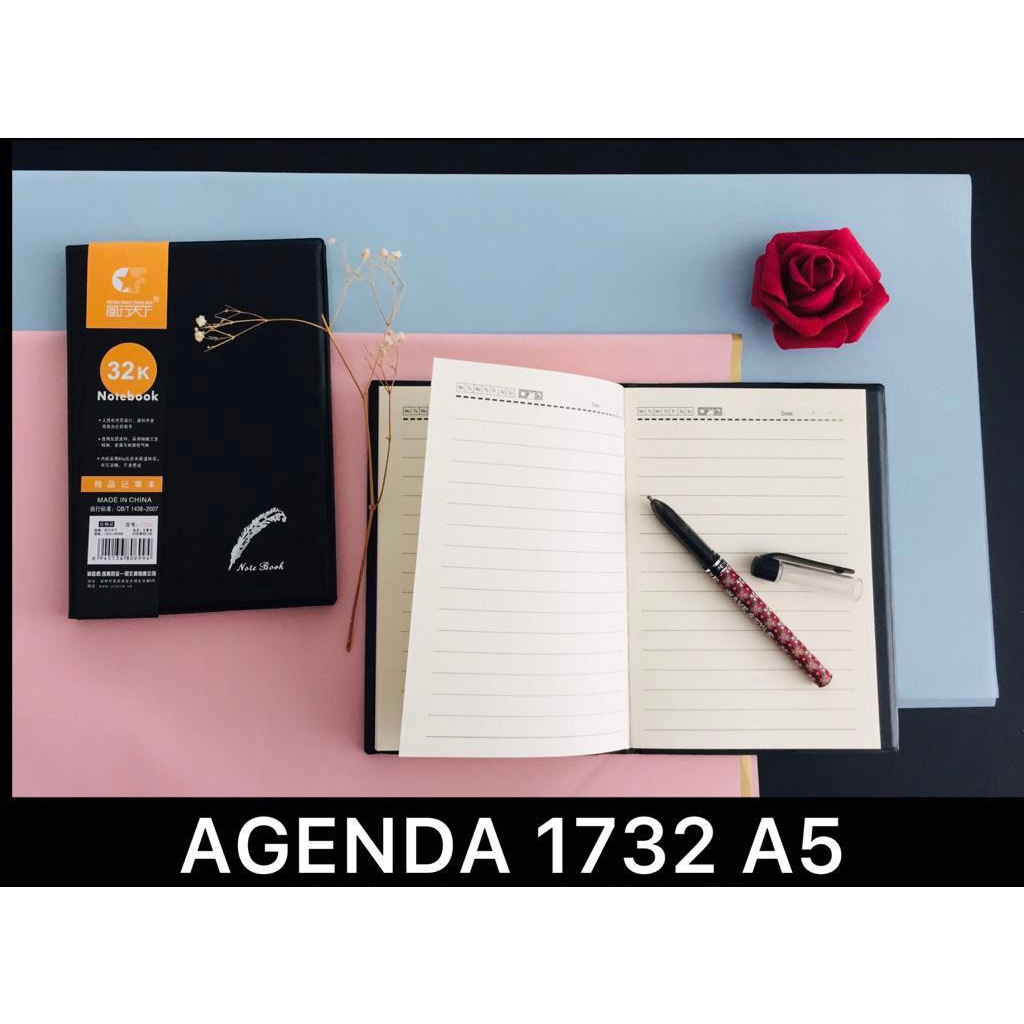 

LJK SHOP - Buku Agenda / NOTEBOOK UKURAN A5 (T 19 x P 13cm isi 112 halaman)