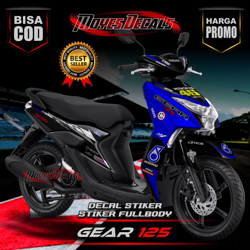 Decal Yamaha Gear 125 Petronas SRT Blue