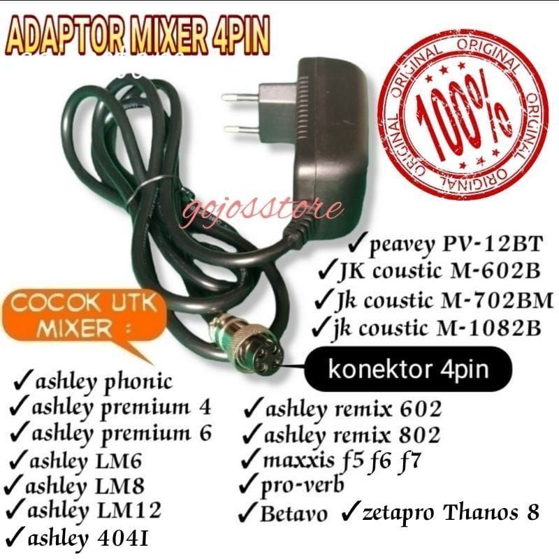 Adaptor Mixer Switching 4 pin lubang universal