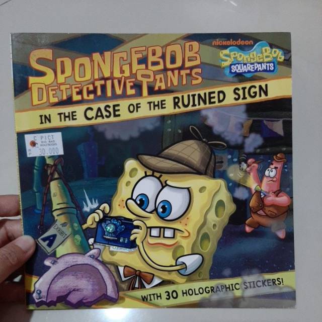 Buku cerita anak spongebob free stiker hologram