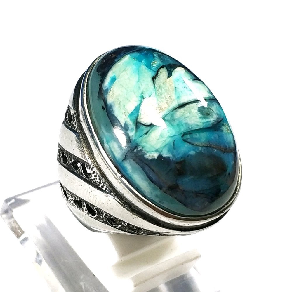 CINCIN NATURAL GARUT CIKOLAK BLUISH MOTIF BARANG LANGKAH BOS COLLECTOR ITEM