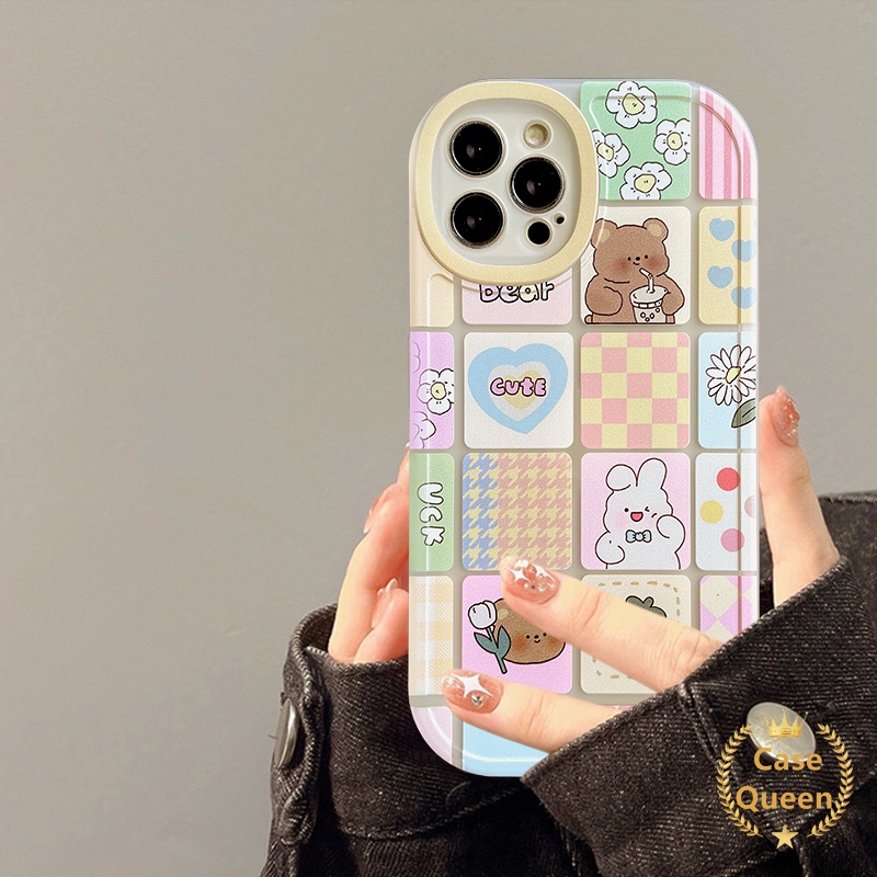 Casing Oppo A57 2022 A95 A96 A15 A76 A5s A74 A12 A16E A3S A31 A16K A5 A9 2020 A54 A55 A53 A33 Reno 7Z A12 A11 4F 5F A6 A11 6k Sarung Bantal Lembut Bentuk Kelinci