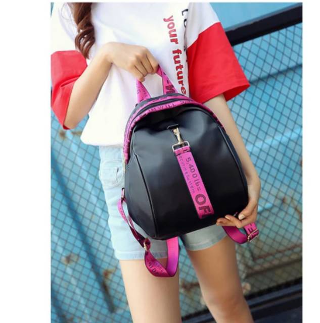 tas import ransel  wanita cewek shoulder bag fashion anti air murah tas sekolah anak