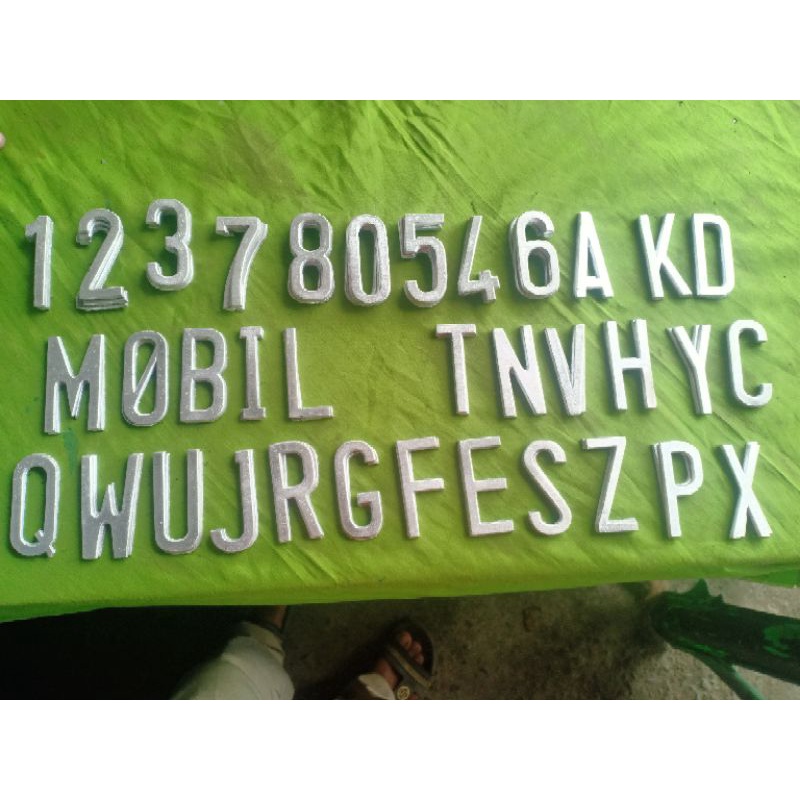 cetakan, master plat nopol mobil (BK)