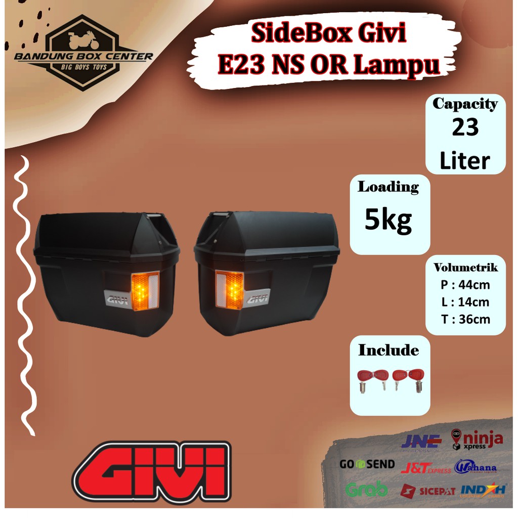 Box Motor Side Box Givi Side Box Box Samping Givi E23 OR NS E 23 OR NS Lampu