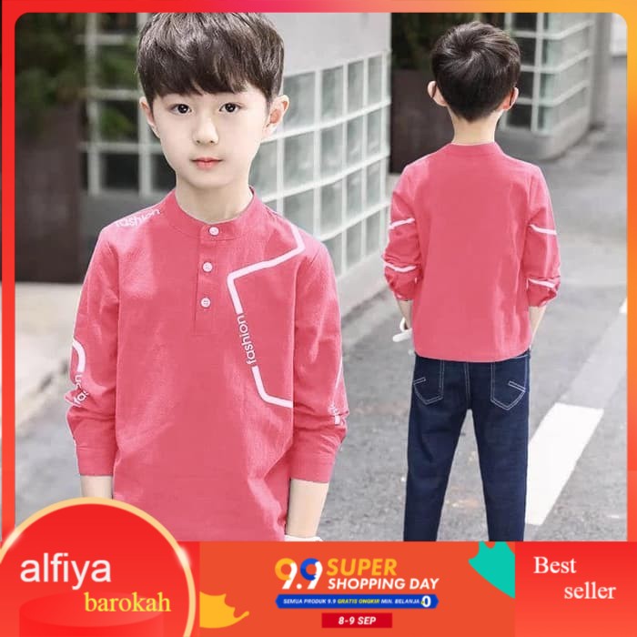 Baju Koko Anak Muslim Grosir Busana Laki Cowok Murah E01 Fb08 KID KOKO Umur Usia 4-6 Tahun TK SD Q9W