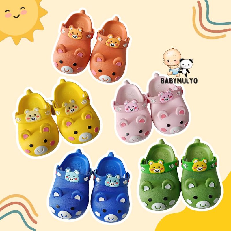 Sandal Baim Slip On Baby Bear Cute Import T11 // Sandal Cute Bear Anak