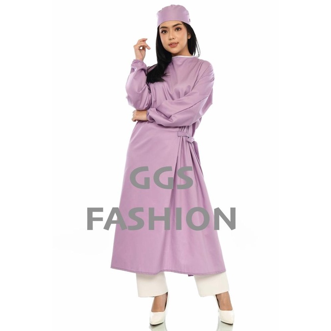 APD Gown - Baju APD Medis - Surgical Gown Katun Toyobo Ungu Lilac