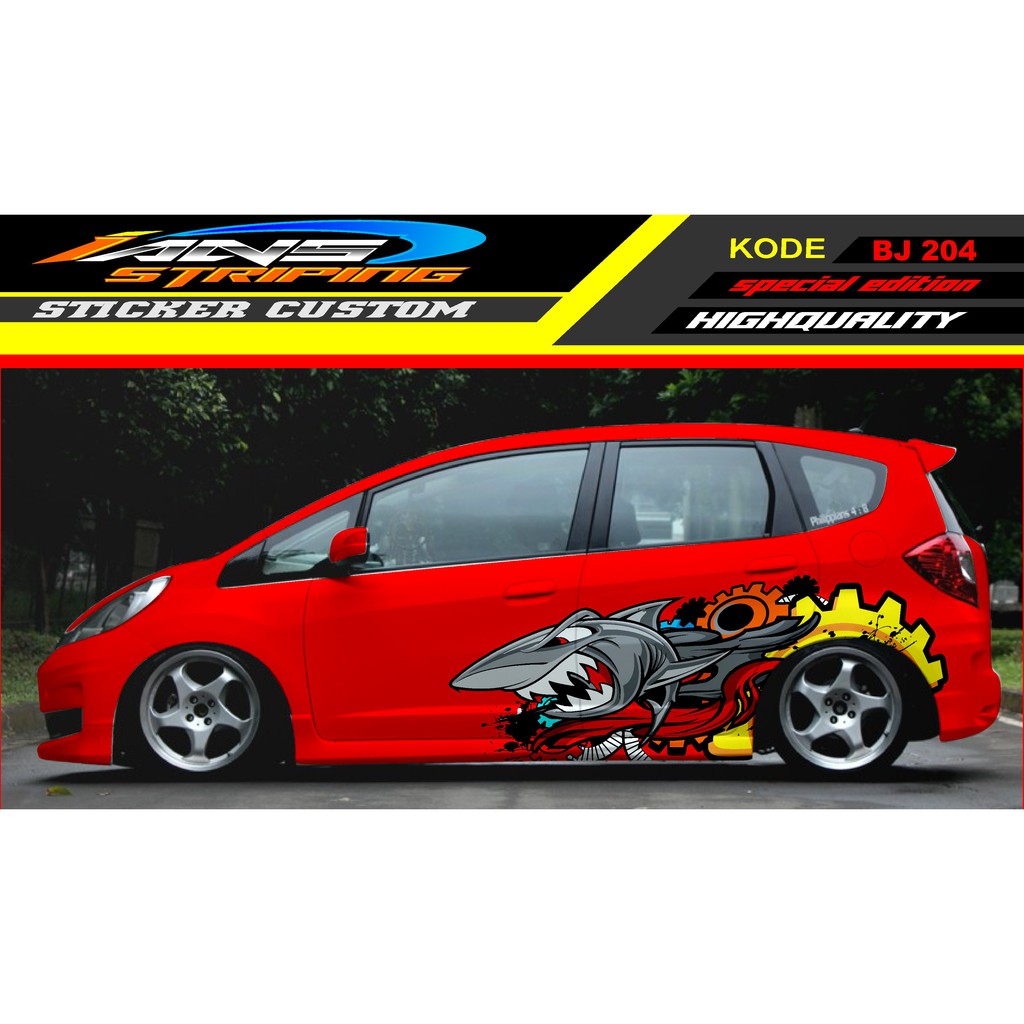 STICKER MOBIL, STICKER HONDA JAZZ