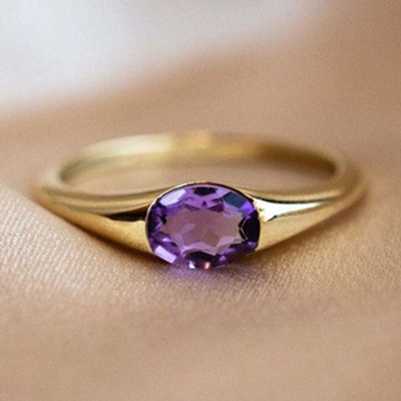 Cincin 925 Sterling Silver Hias Batu Permata Sapphire Alexandrite Ungu Untuk Wanita