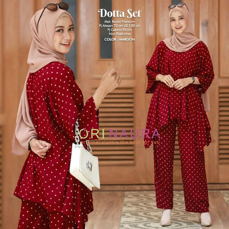 One Set Dialy Dotta JUMBO Set | Setelan Wanita Waka Dotta Jumbo Set| Rayon Premium | JUMBO  | SETELAN PIYAMA | PREMIUM QUALITY | COD