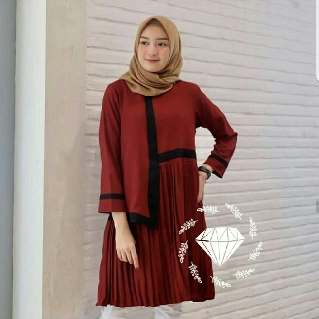 TUNIK LARISA PRISKET 3Warna