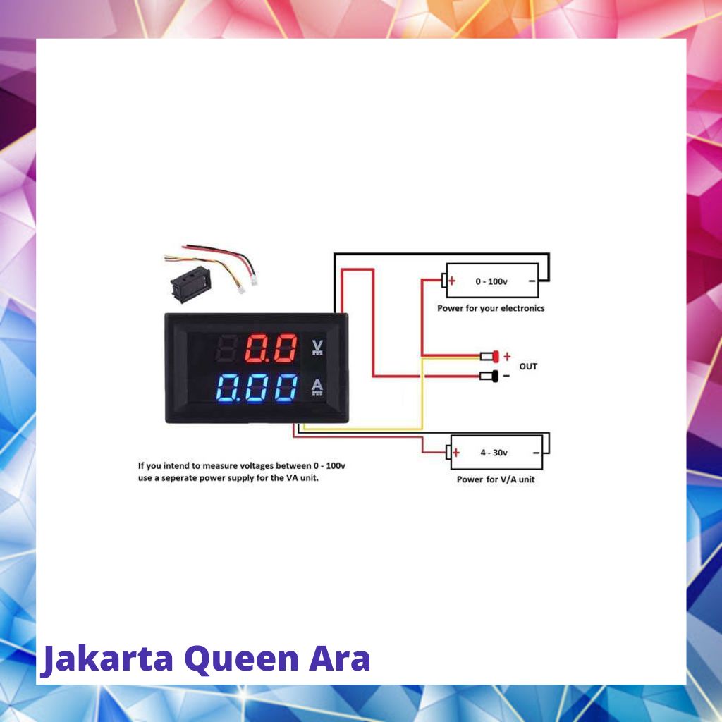 Alat Pengukur Listrik Voltmeter Ammeter LED - GN-011