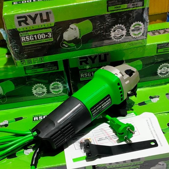 Angle Grinder Ryu Rsg100-3 Original Ryu - Grinda Tangan Ryu By Tekiro Termurah