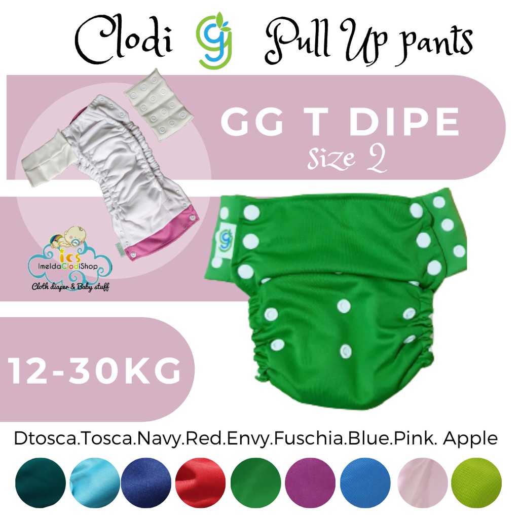 Clodi GG T dipe size 2 jumbo 12-30kg gg pants polos set insert microfiber stay dry