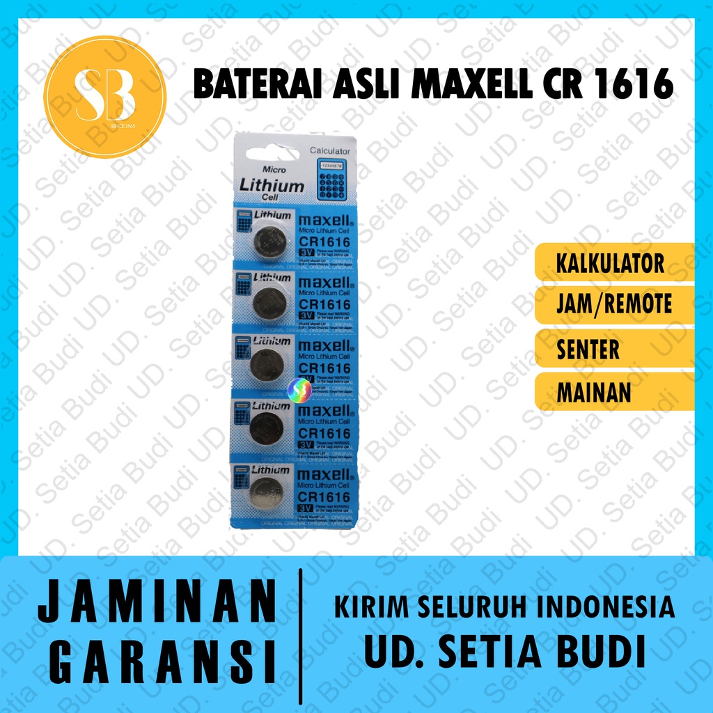 Baterai Asli Maxell CR 1616 (CR1616)