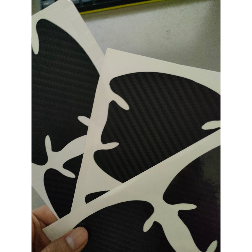 Outer Mangkok Carbon 5D Mobil Universal Sticker Anti Gores