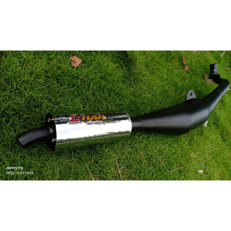 Knalpot Fizr Fiz r F1zr Force1 Chan racing perut hitam