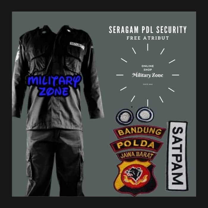 BlackPiinkMilitary         BAJU SERAGAM PDL SECURITY HITAM SATPAM KEAMANAN PDH SAFARI DRILL MURAH