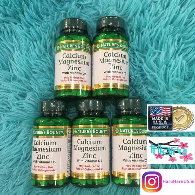 Nature Nature'S Bounty Calcium Magnesium Zinc 100 Caplets Unit Murah