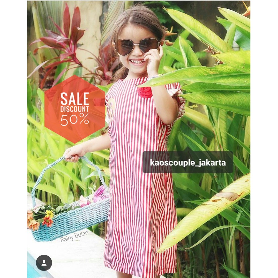 DISKON 2MCool Dress Baju Anak Merah Putih HUT RI 17 Agustusan Tujuhbelasan Murah