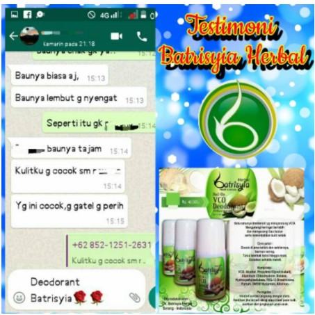 Batrisyia Deodorant for Women, Deodoran Roll-on untuk Wanita