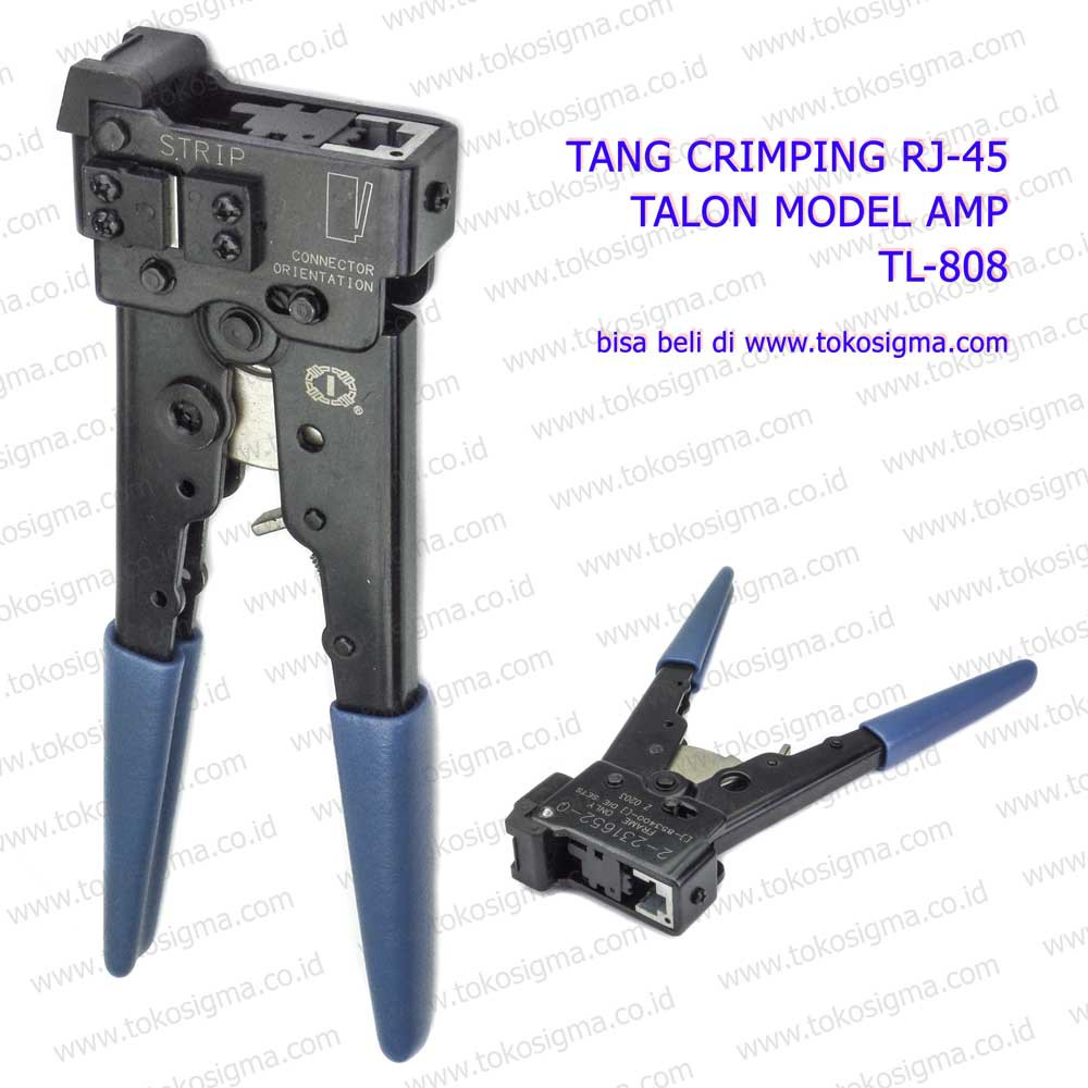 MODULAR PLUG RJ-45 CRIMP STRIP CUT TANG Crimping Tool TL-808 MODEL AMP 2-231652-0