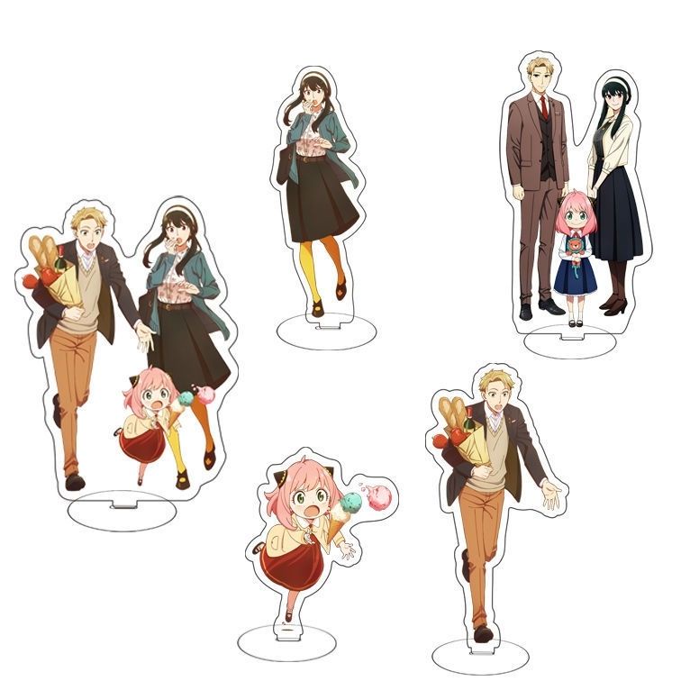 Stand Holder Boneka Action Figure Model Anime SPY FAMILY Wilight Yor Forger Anya Forger Bahan Akrilik Ukuran 15cm