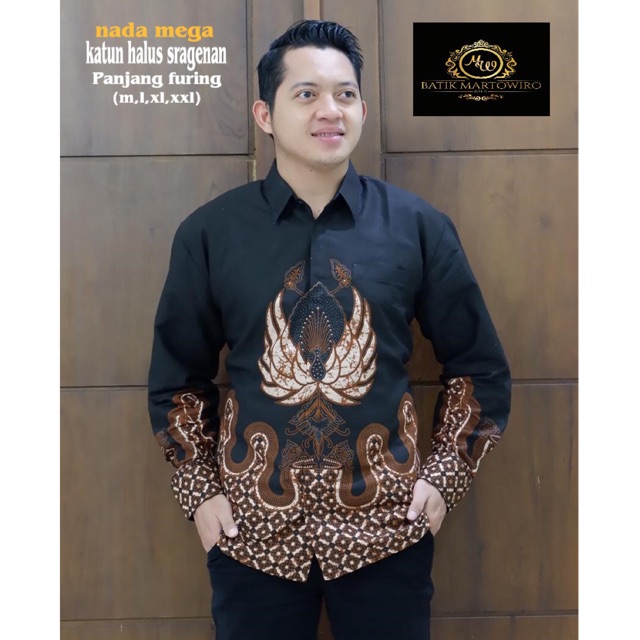 Kemeja Batik NADA MEGA FULL FURING Katun Halus Sragenan Size M-XXL