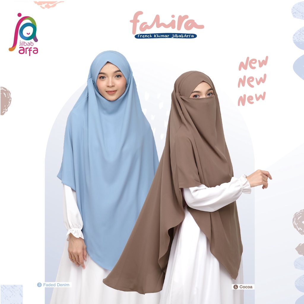 Jilbab Arfa Instan Fahira Cinnamon - French Khimar Cadar - Bahan Soft Lexus