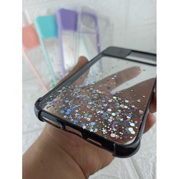 CASE IPHONE 6/6S/6+/6S+/7+/8+/X/XS/11/11 PRO/11 PRO MAX GLITTER CASE SLIDE KAMERA PROTECTION/Anti Crack