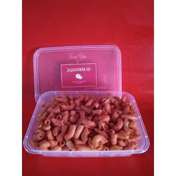 

SNACK JAJAN CEMILAN JAJANISM.ID MAKARONI MAKRONI PEDAS MANIS TERLARIS MURAH ENAK ENDUL KEMASAN BOX