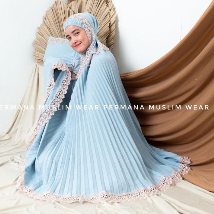 Barang Pilihan.. Mukena  plisket mata Swarovski dewasa