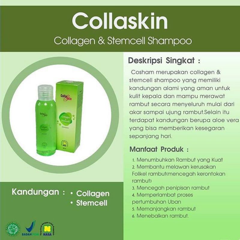 COD FREE ONGKIR COSHAM NASA COLLAGEN SHAMPO APEL YANG MAMPU MENUTRISI RAMBUT MENEBALKAN  BERKILAU DAN SEHAT