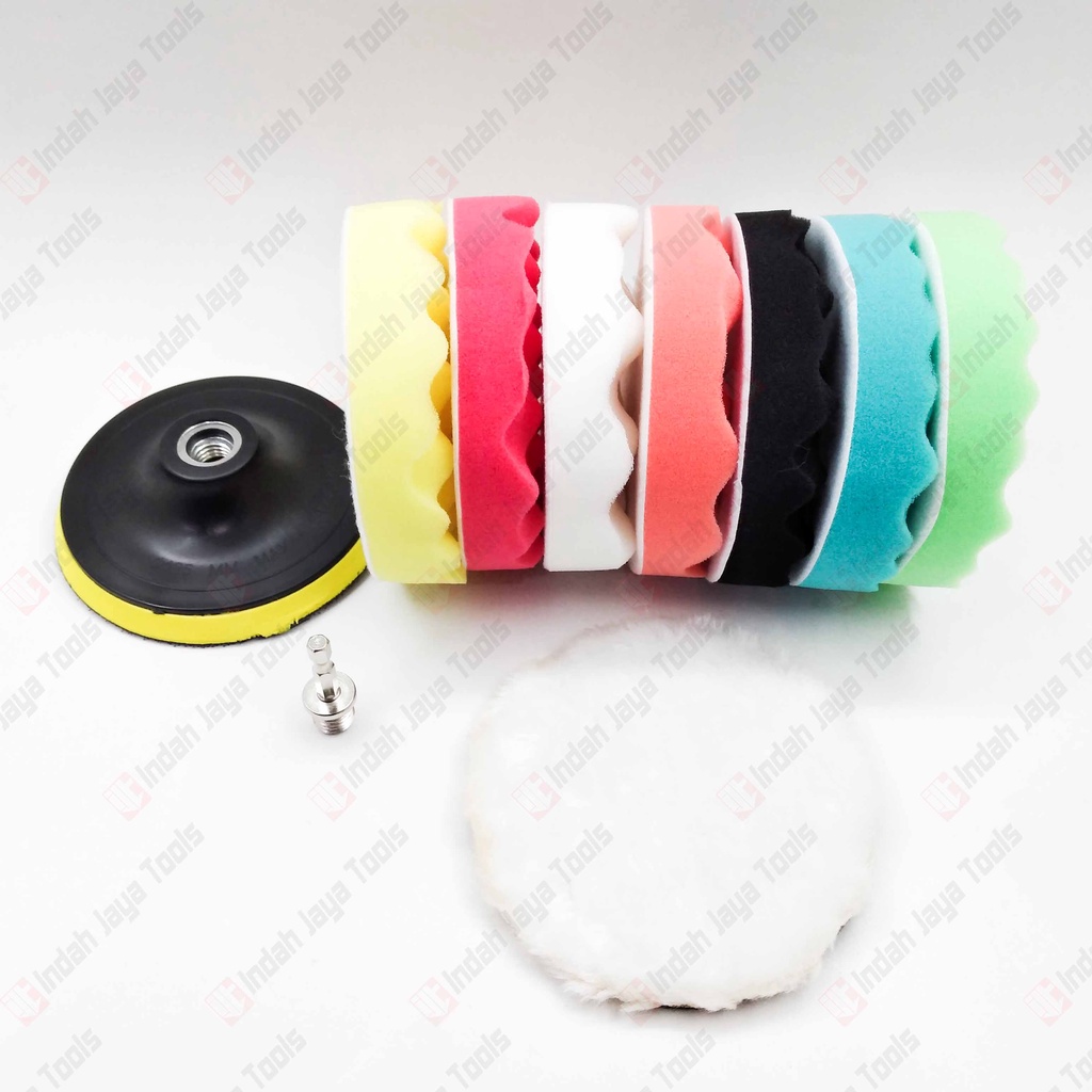 LUMOS Polishing Set 10 Pcs 5 INCH - Busa Poles Mobil Motor Set Pad