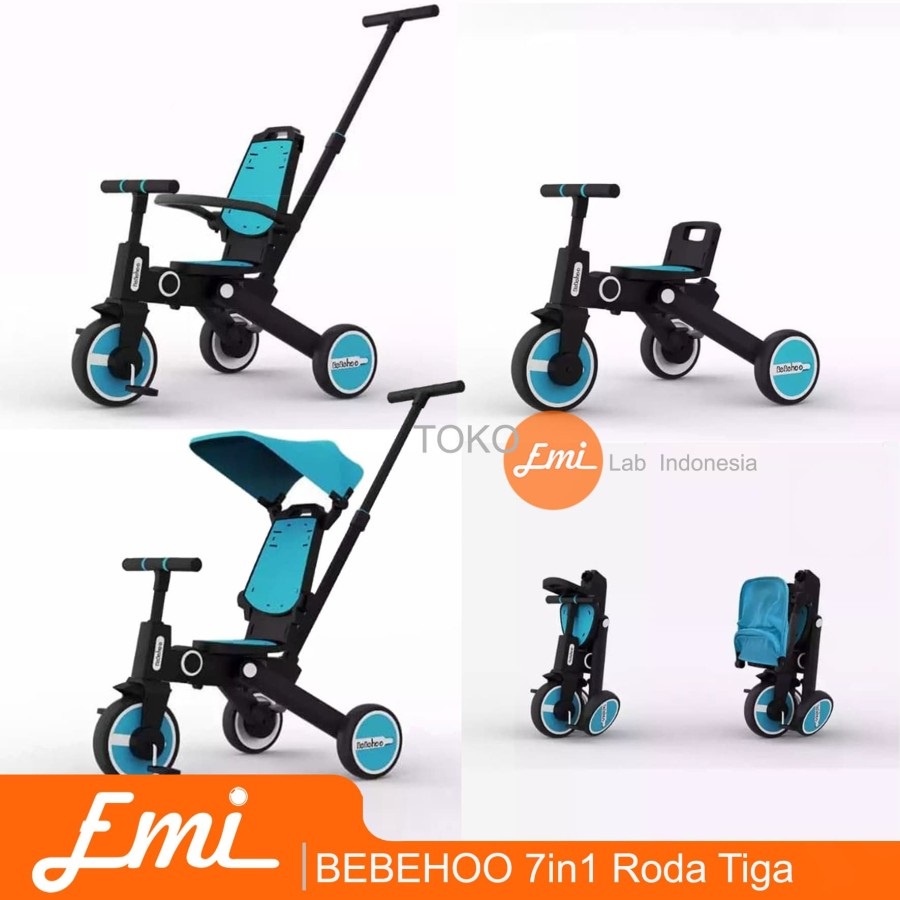 Sepeda Anak Roda Tiga Bebehoo 3 in 1 Baby Stroller Tricycle Bebeho (New Generation)