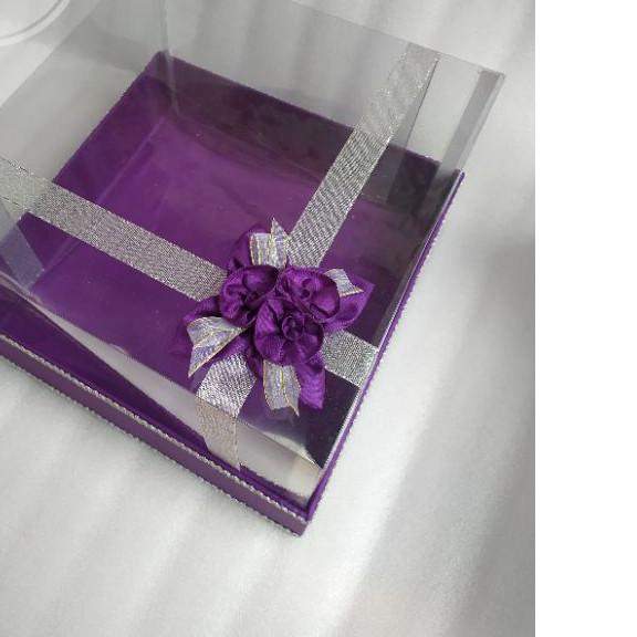 

✳ kotak hantaran satuan mika model list pita ukuran 30*30*20 ➩