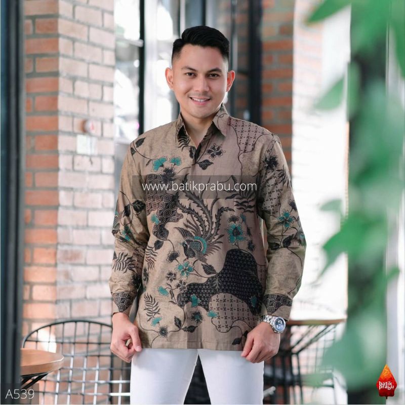 Batik pasangan couple sarimbit pria &amp; wanita batik couple cendrawasih cream