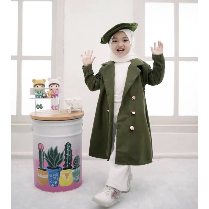 OUTER LONG COAT ANAK KOREAN STYLE PREMIUM KOREAN COAT BLAZER ANAK 1-10 THN korean coat by rumah ara blazer anak of