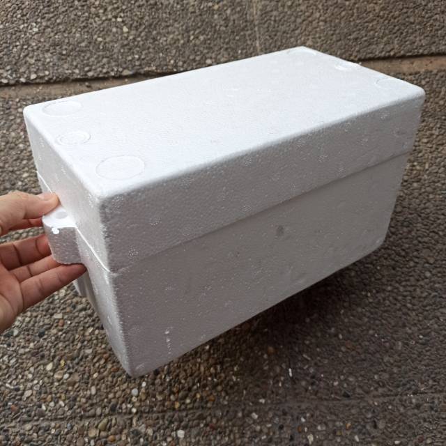 Box Styrofoam 2 kg ( 27 x 15,5 x 16 cm) + Tutup, kotak gabus sterofoam Bandung
